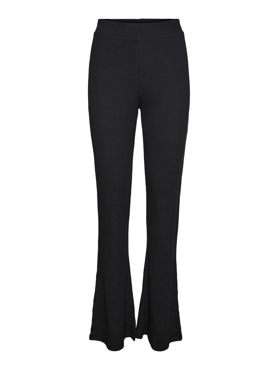 Carousel image - HIGH WAIST FLARED TROUSERS, Black | 2