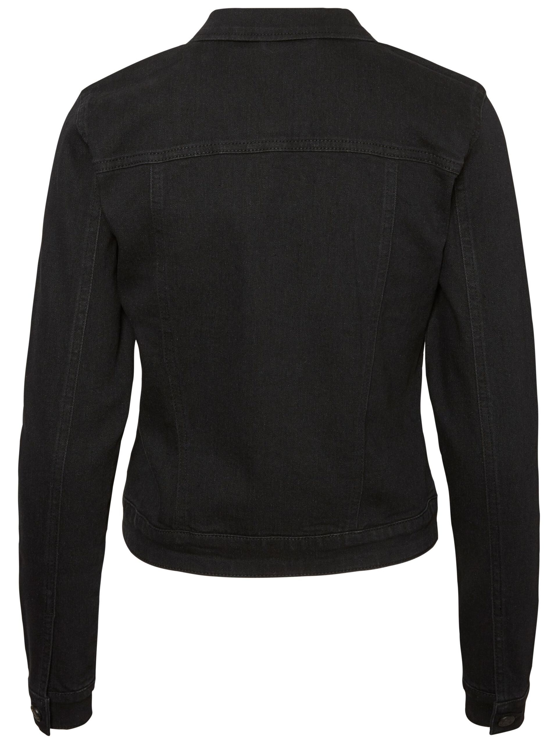Carousel image - SHORT DENIM JACKET, Black | 7