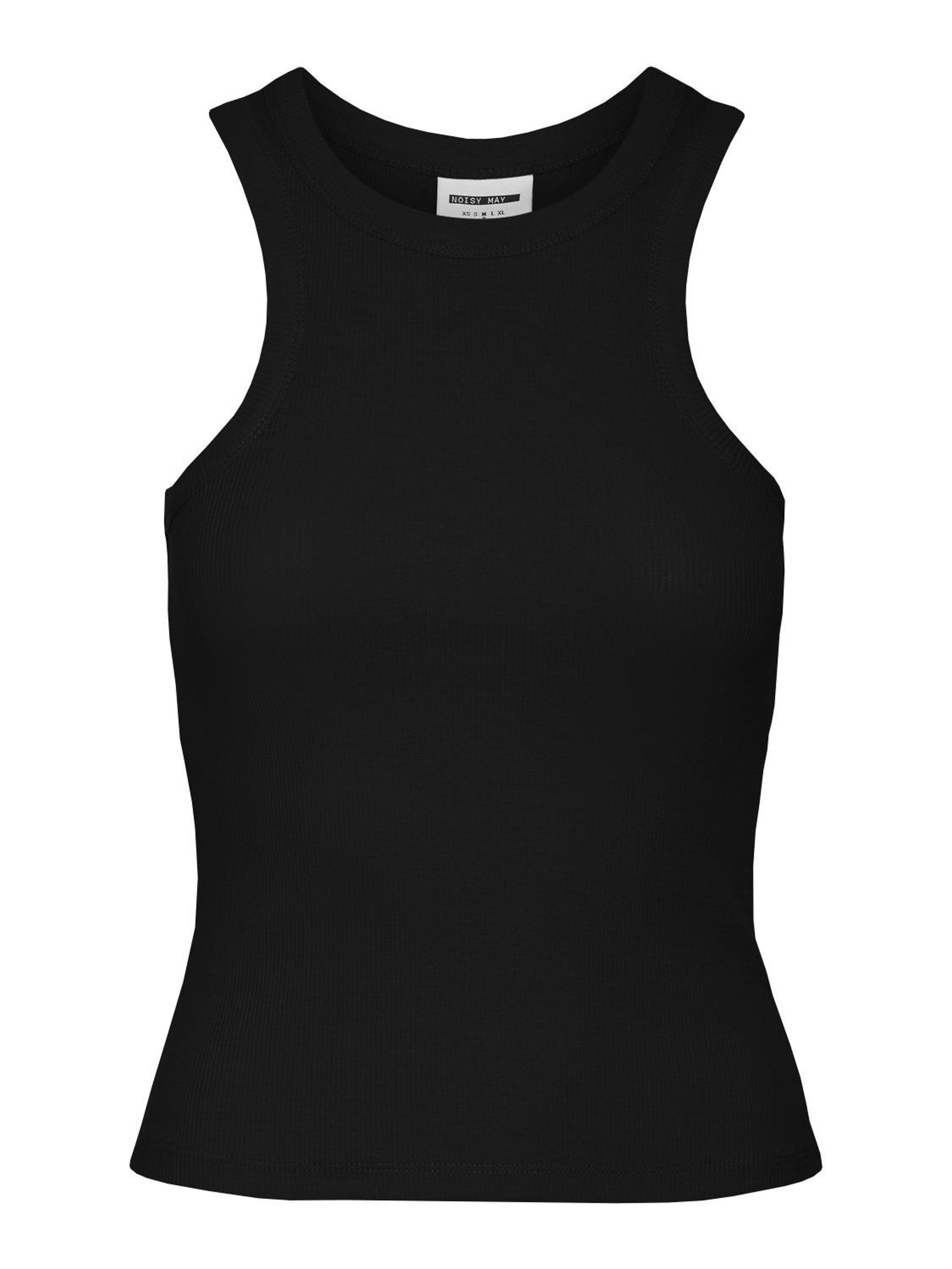 RIBBED TANK TOP | Black | NOISY MAY®