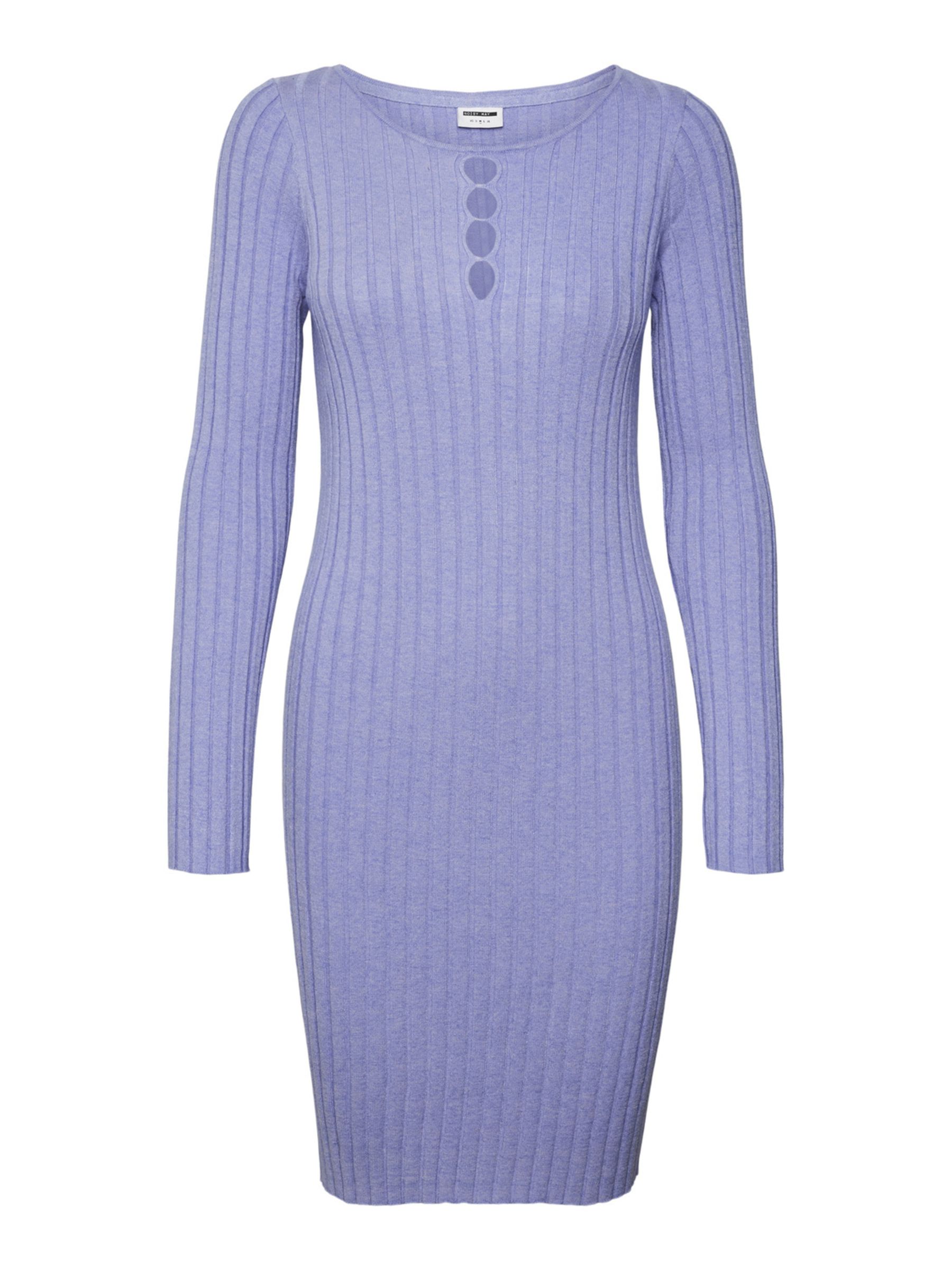 CUT-OUT KNITTED DRESS | Purple | NOISY MAY®