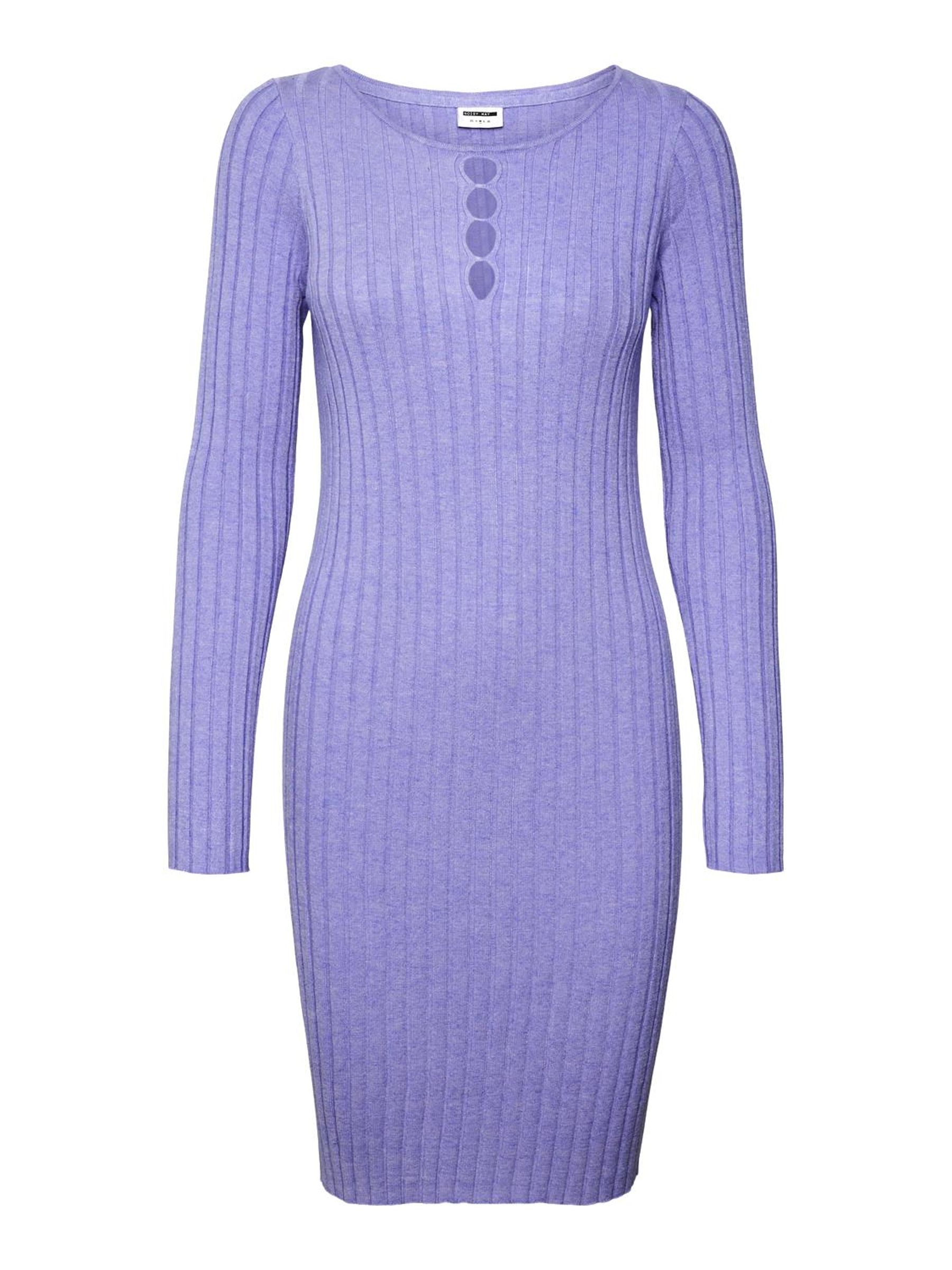 CUT-OUT KNITTED DRESS | Purple | NOISY MAY®