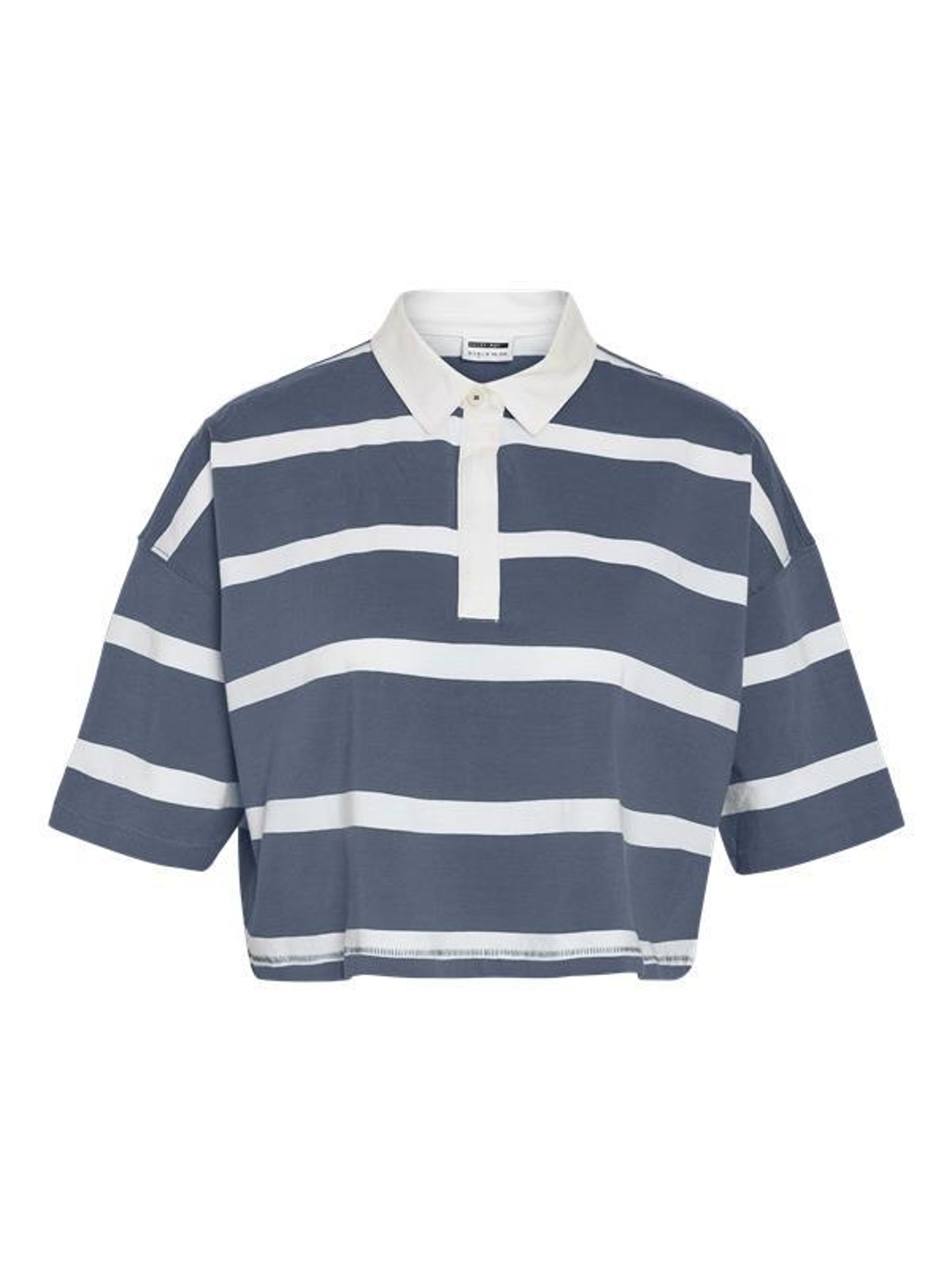 CROPPED POLO SHIRT | Blue | NOISY MAY®