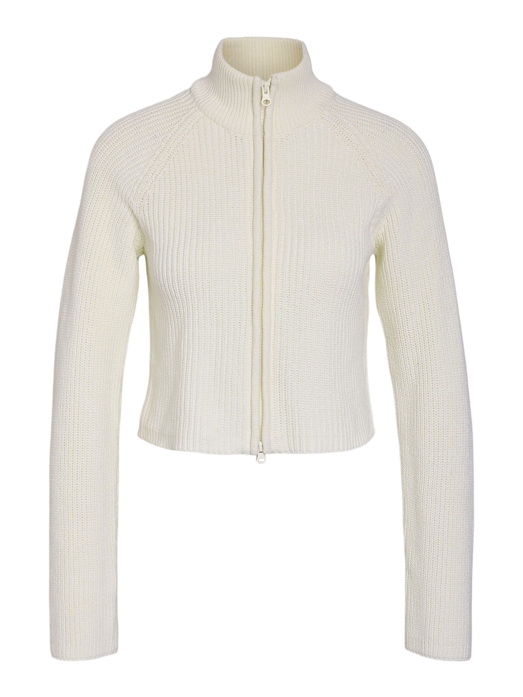 HIGH NECK CARDIGAN | White | NOISY MAY®