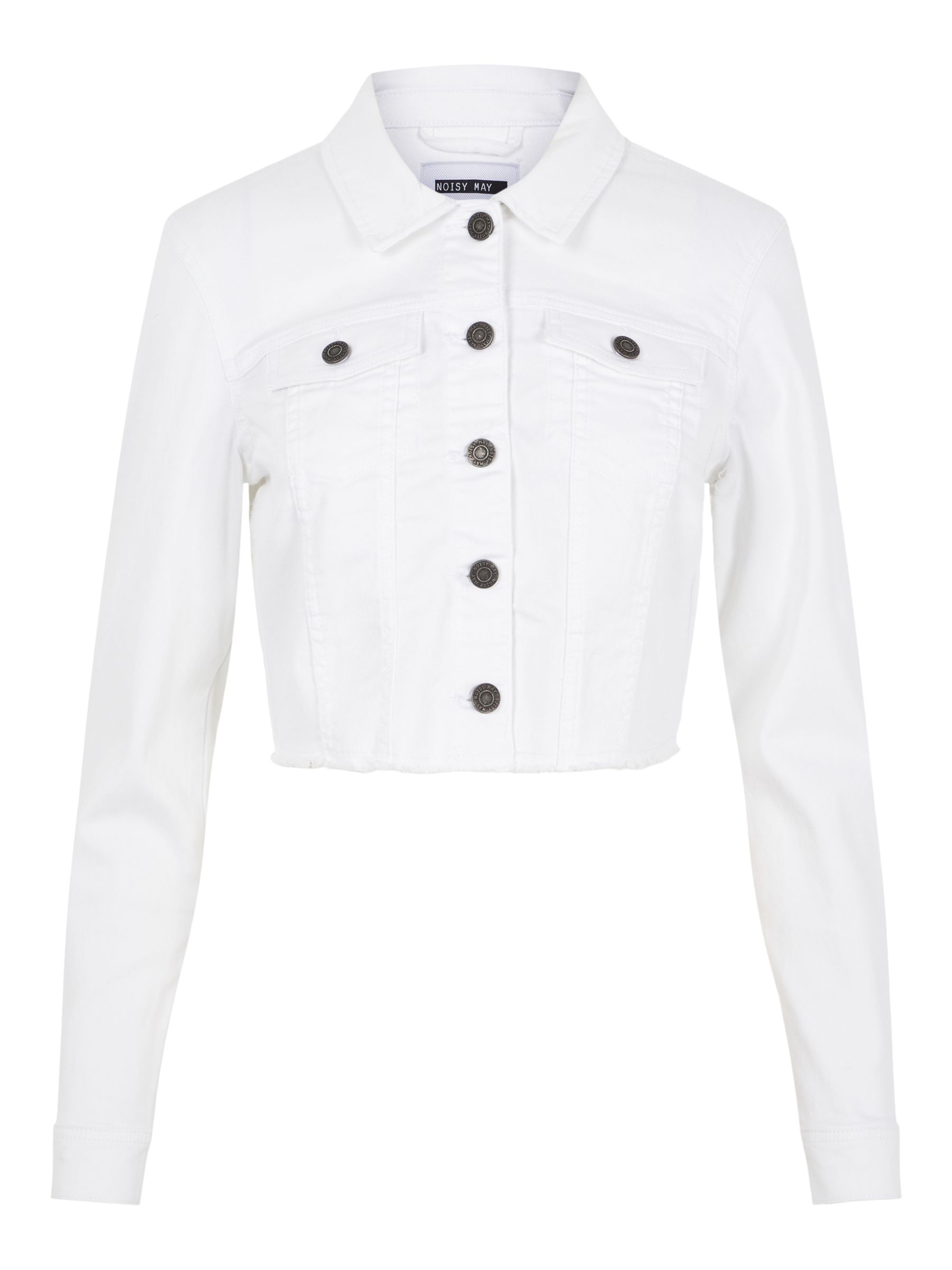 noisy may white denim jacket