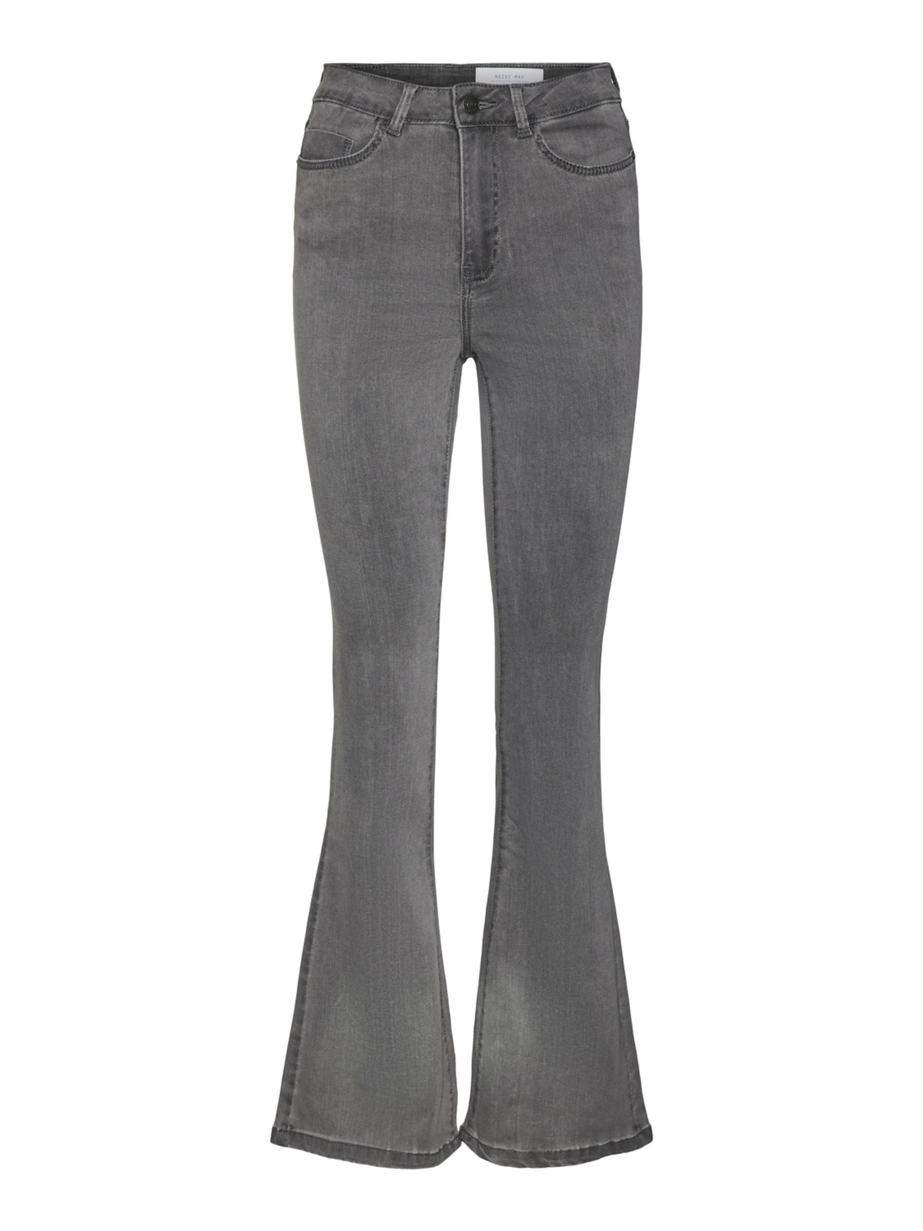 NMSALLIE HIGH WAISTED FLARED JEANS, Grey