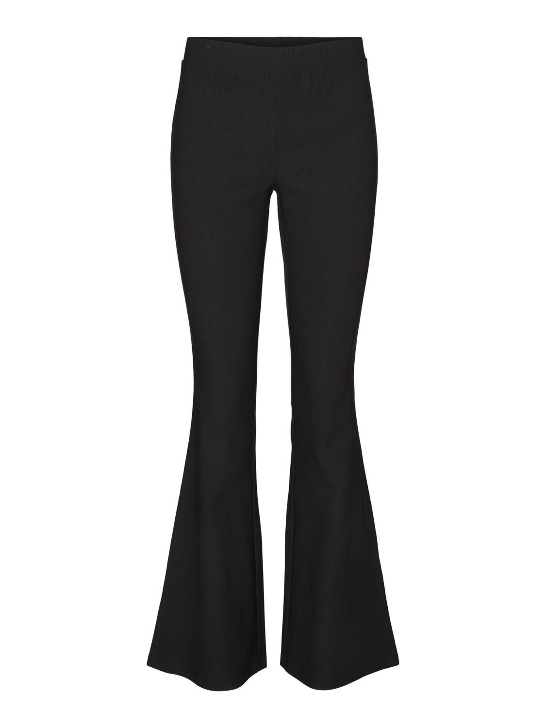 Black MID-RISE FLARED TROUSERS | Noisy May®