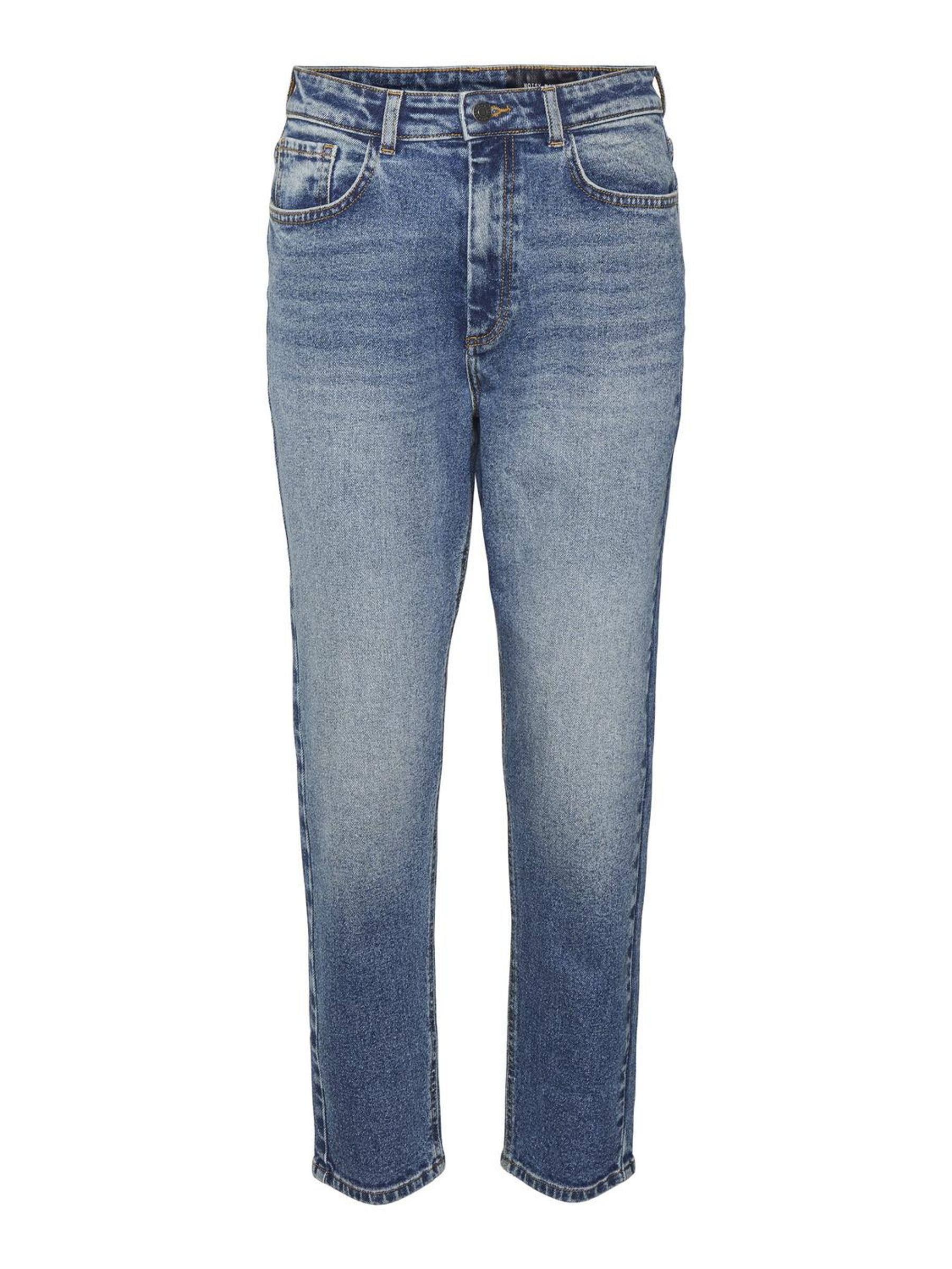 NMGUTHIE HIGH WAISTED STRAIGHT FIT JEANS, Blue