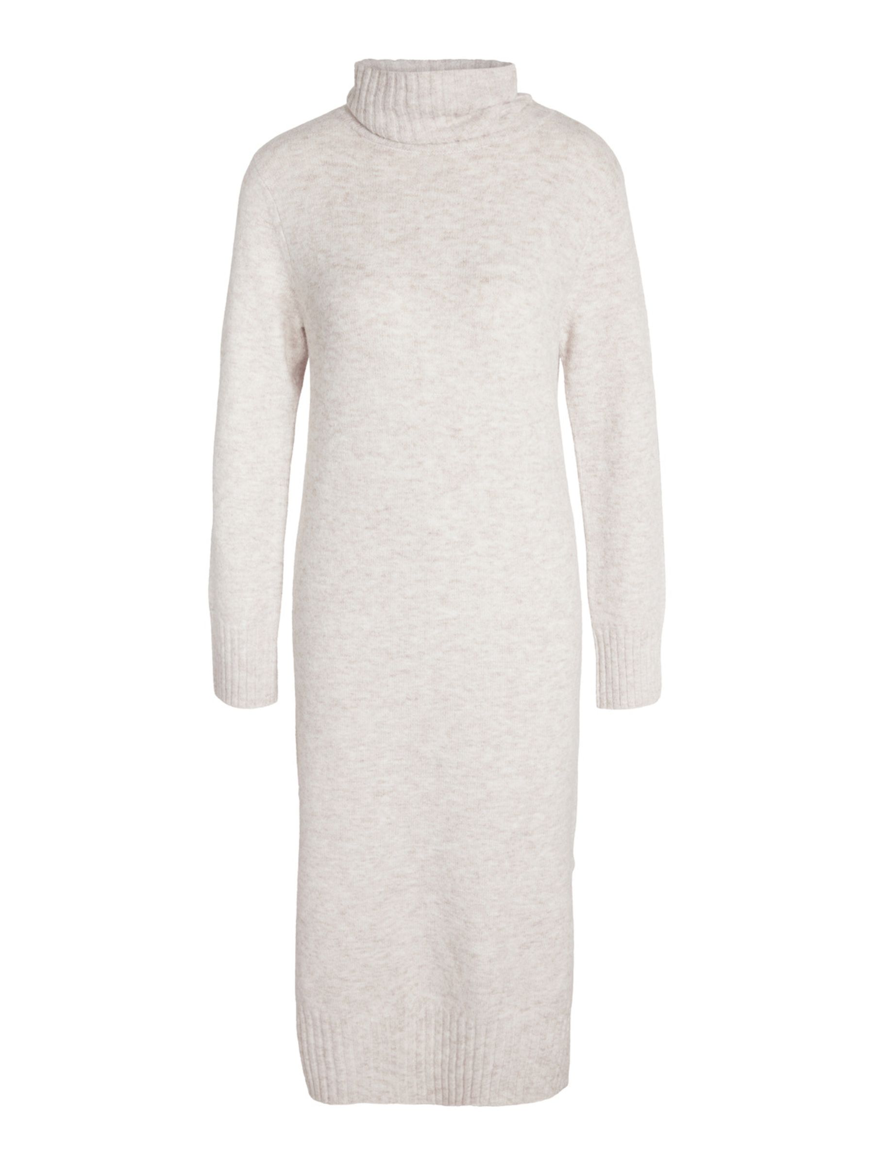 White high neck jumper dress top