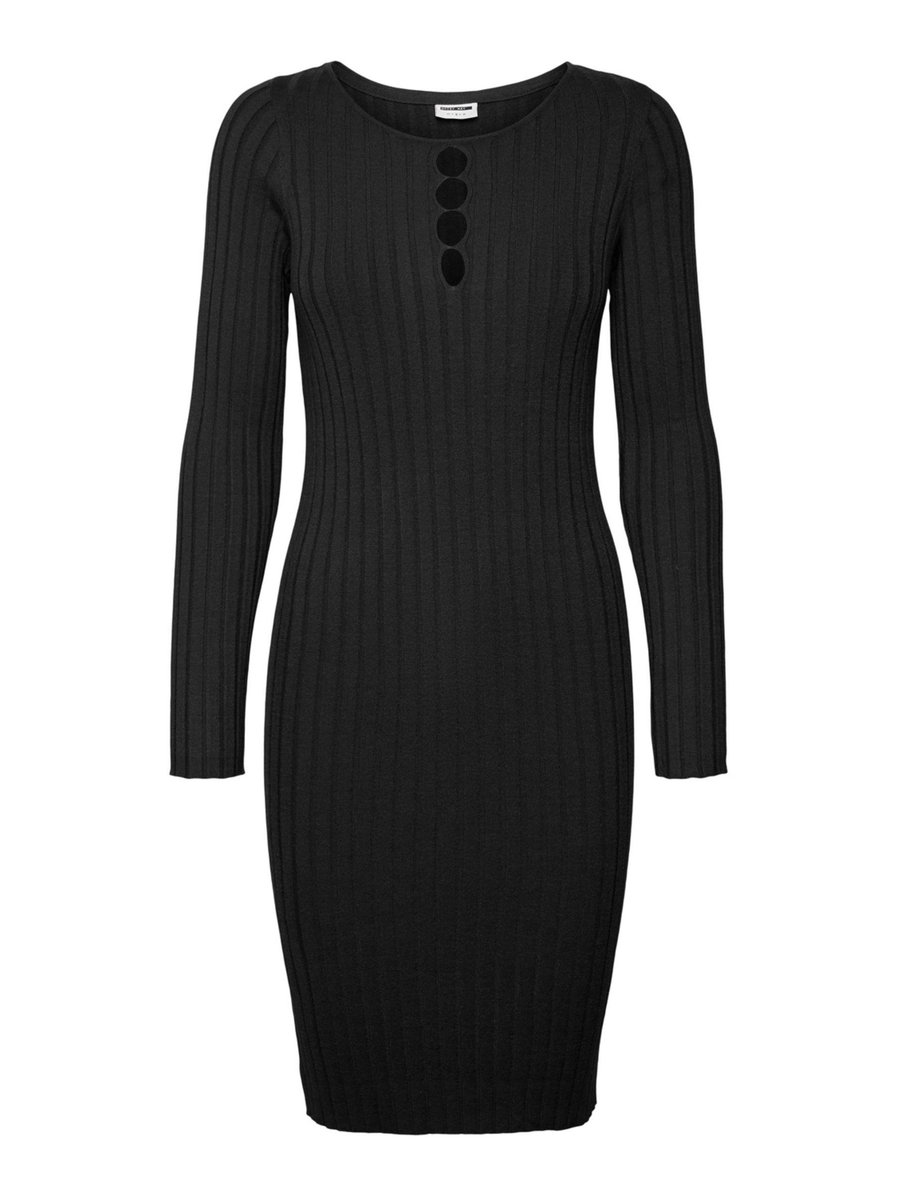 CUTOUT KNITTED DRESS Black NOISY MAY®